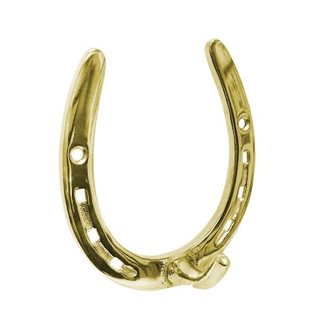 Jacks Imports Solid Brass Large Horseshoe Hook 10387